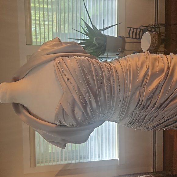 Jovani Formal Strapless Beaded Embellished Crystal Evening Gown Gray Siz… - Picture 13 of 15